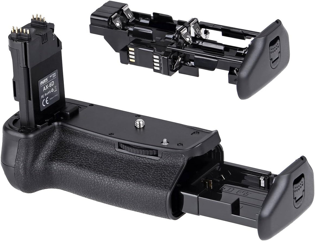 ayex Batteriegriff Kompatibel mit Canon EOS 6D ähnlich BG-E13 + 2X LP-E6N Akku + 1x USB Dual Ladeger