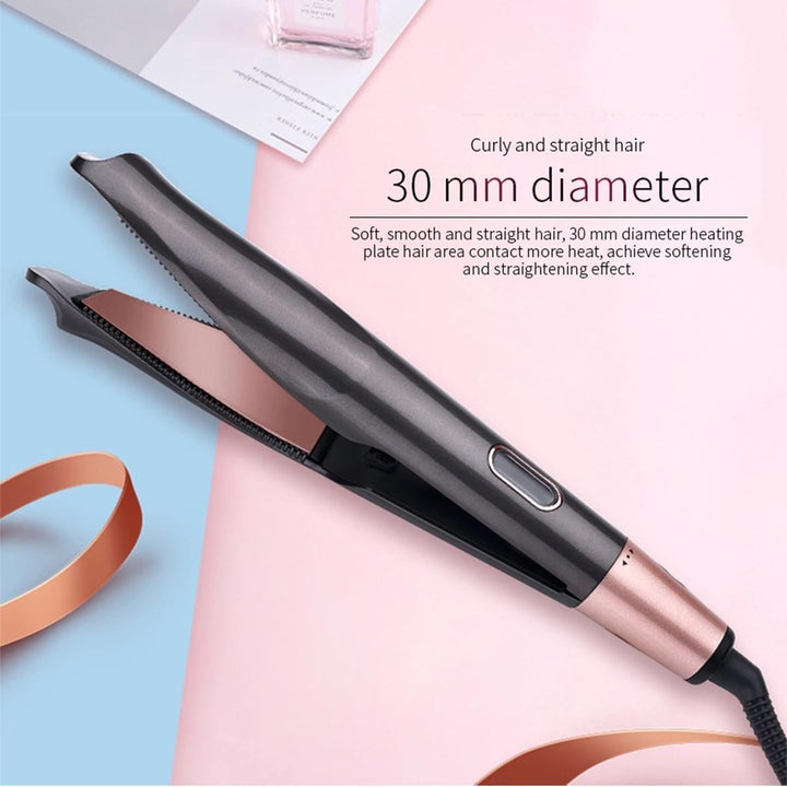 2-in-1 Glätteisen & Lockenstab: LCD-Temp.display, 10 Temp.-Stufen (140-230°C), 3D-Floating-Platten,