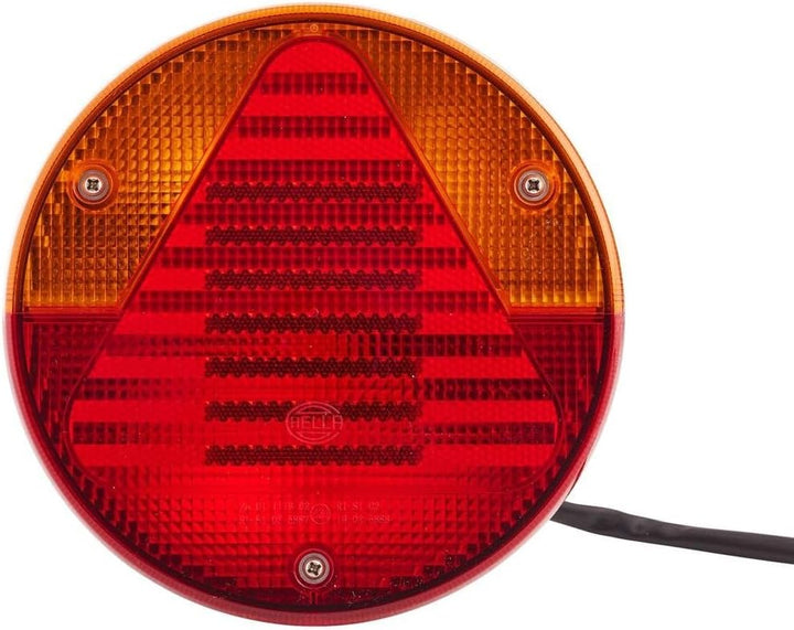 HELLA - Heckleuchte - Glühlampe - 12V - Anbau/geschraubt - Lichtscheibenfarbe: rot/gelb - Kabel: 800
