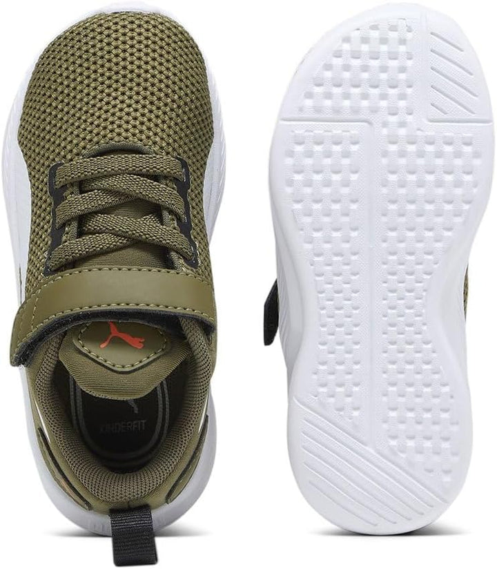 PUMA Herren Flyer Runner Engineer Knit Laufschuh 35.5 EU Mehrfarbig Olive Drab Puma White Hot Heat,