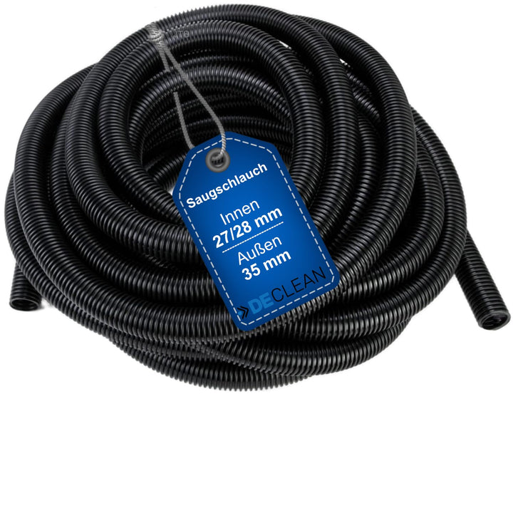 DeClean Saugschlauch 27-28 mm Absaugschlauch Schlauch Universal Meterware Elektrowerkzeuge, Säge, Sc