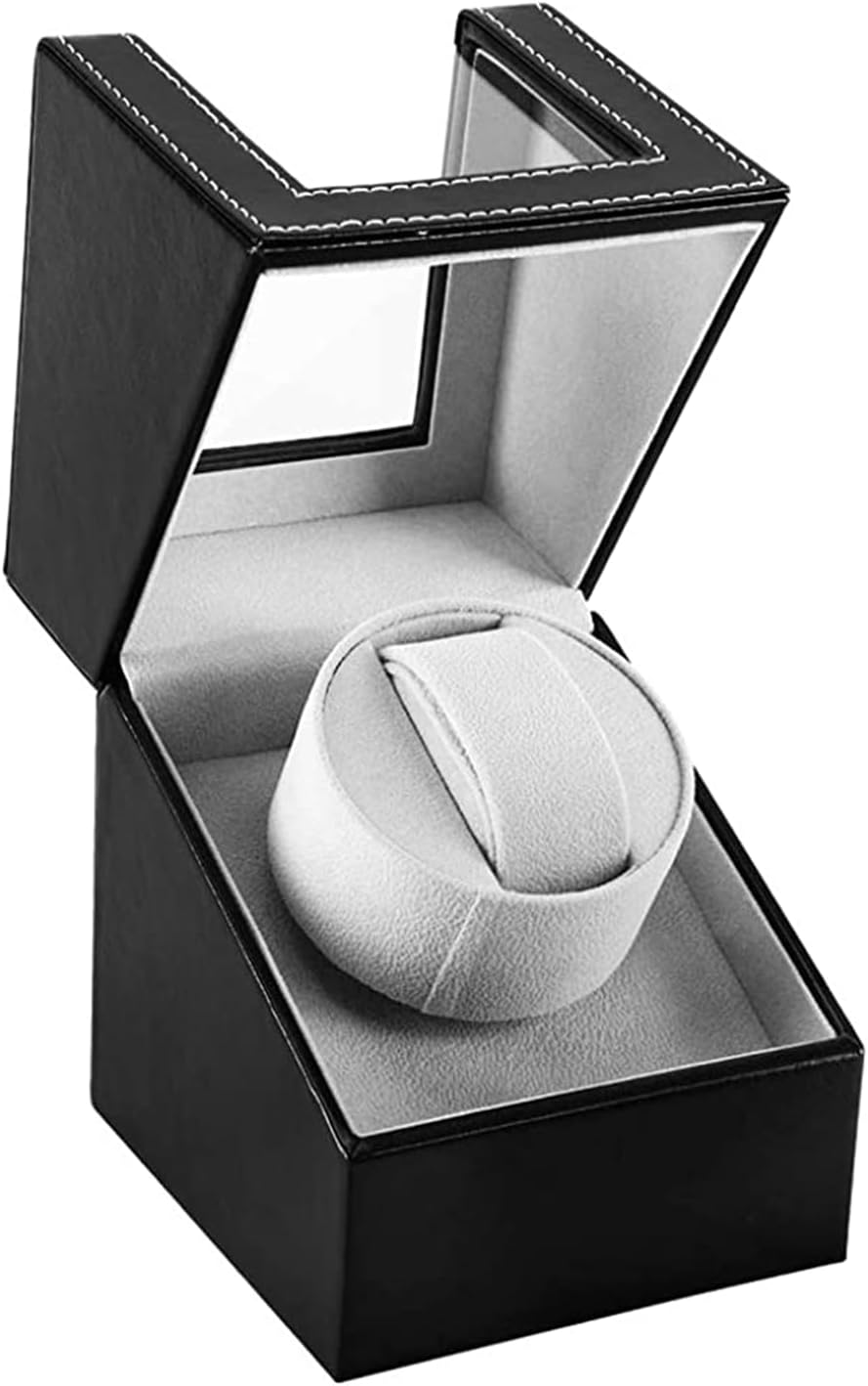 LINGFANSTORE Automatische Uhrenbeweger Box,luxuriöser Single Uhrenbeweger,Uhrengehäuse mit leisem Ma