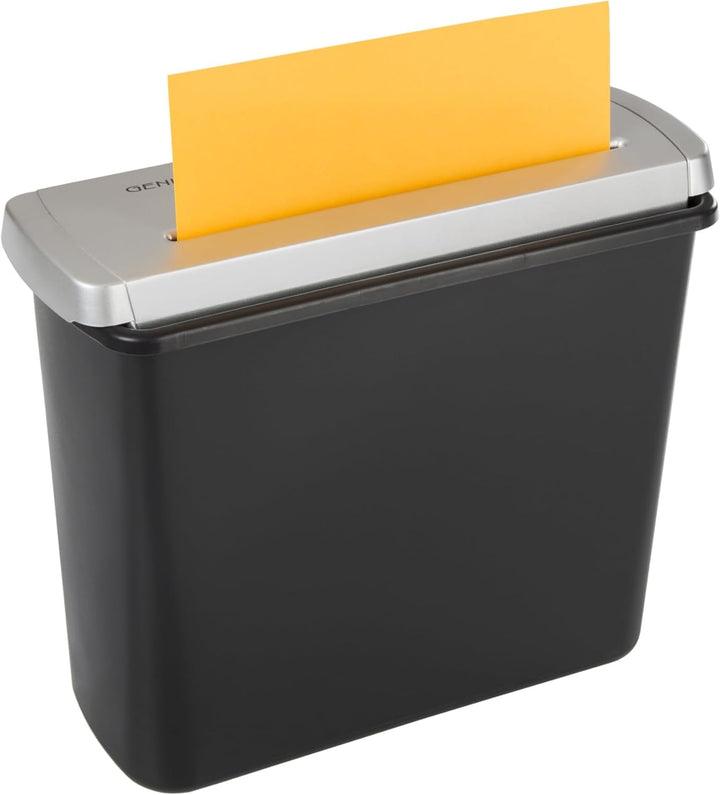 Genie 106 S Silber Aufsatz-Aktenvernichter mit Teleskoparm für jeden Papierkorb (bis zu 6 Blatt, Str