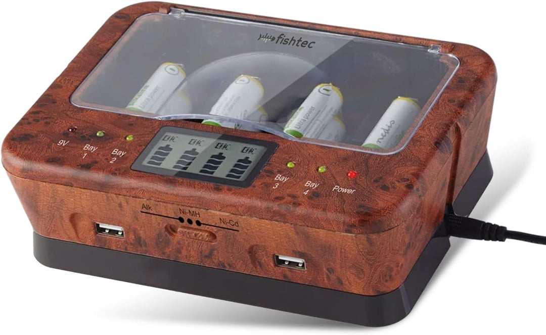 Universal-Ladegerät AA/LR6, AAA/LR3, C/LR14, D/LR20, 9 V, NiCd und NiMh + Alkaline – LCD-Display (B0