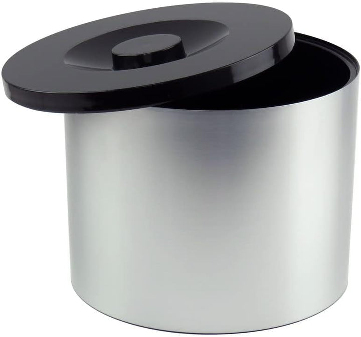 BARCRAFTERS Grosser Eiswürfelbehälter 10 Liter in gebürsteter Aluminiumoptik | Eisbox mit Deckel 3-t