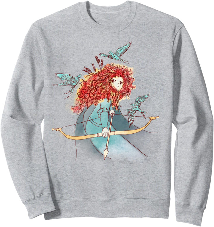 Disney Brave Merida Watercolor Sketch Portrait Sweatshirt