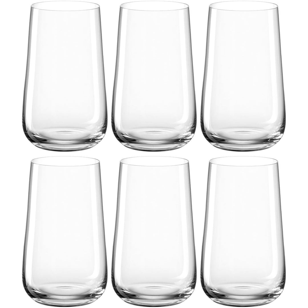 LEONARDO HOME 066417 LD Becher 530ml Brunelli 6er, Glas, 530 milliliters, Klar Trinkgläser gross, Tr