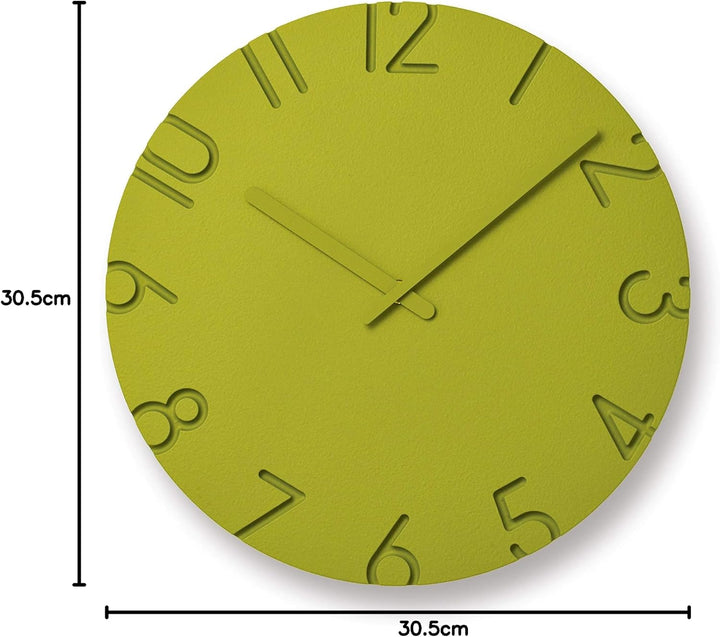 Lemnos Wanduhr Carved Colored/Grosse Designer Wanduhr ohne Tickgeräusche aus Japan/weisse Wanduhr mo