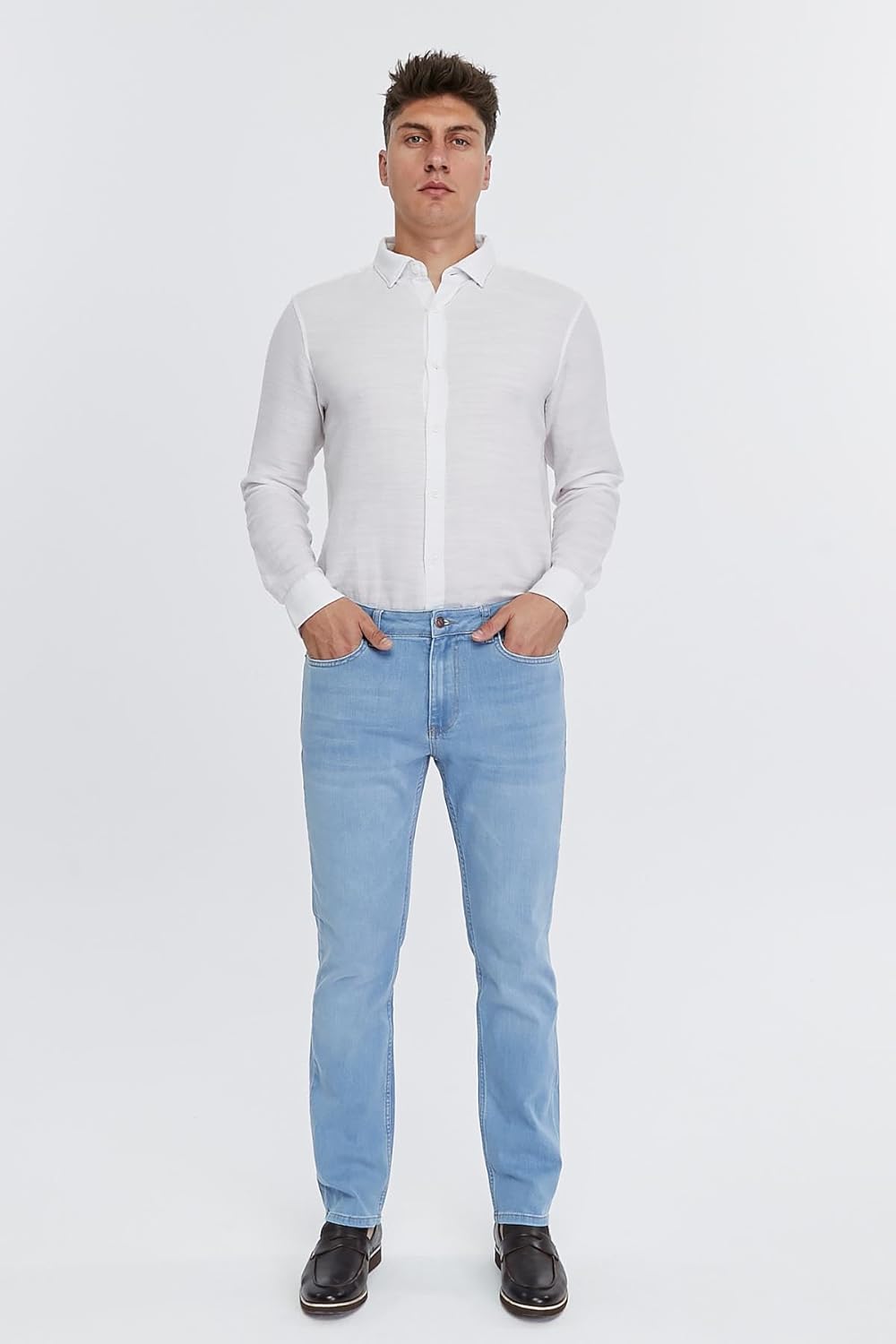 CEDY DENIM - Herren Jeans Regular Fit, Stretch Jeanshose, Herren High Waist, Straight Cut, Basic Was