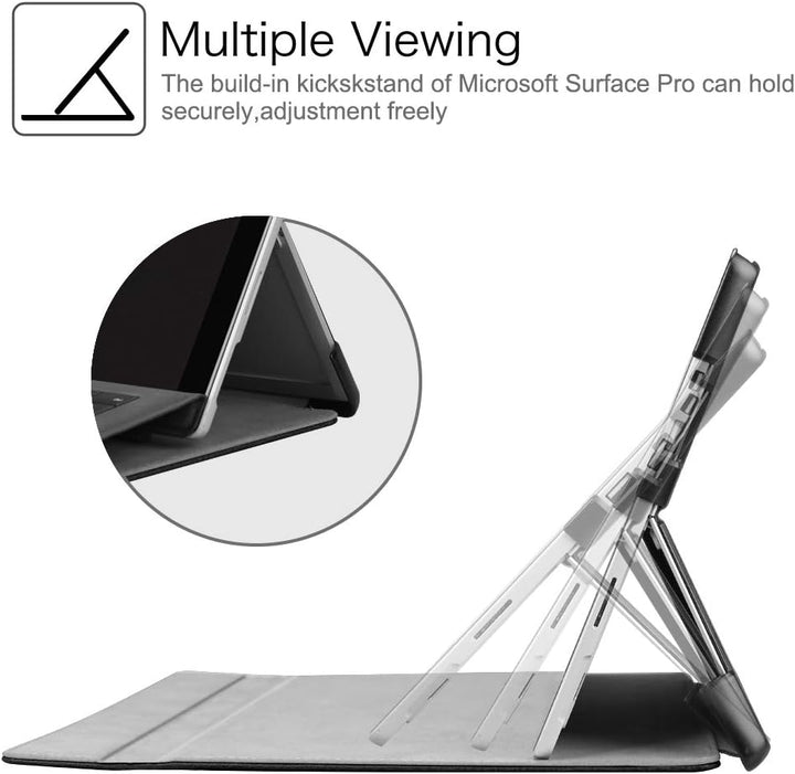 Fintie Hülle für Microsoft Surface Pro 7/7 Plus / 6/5, Business Schutzhülle mit Harter Schale, anpas
