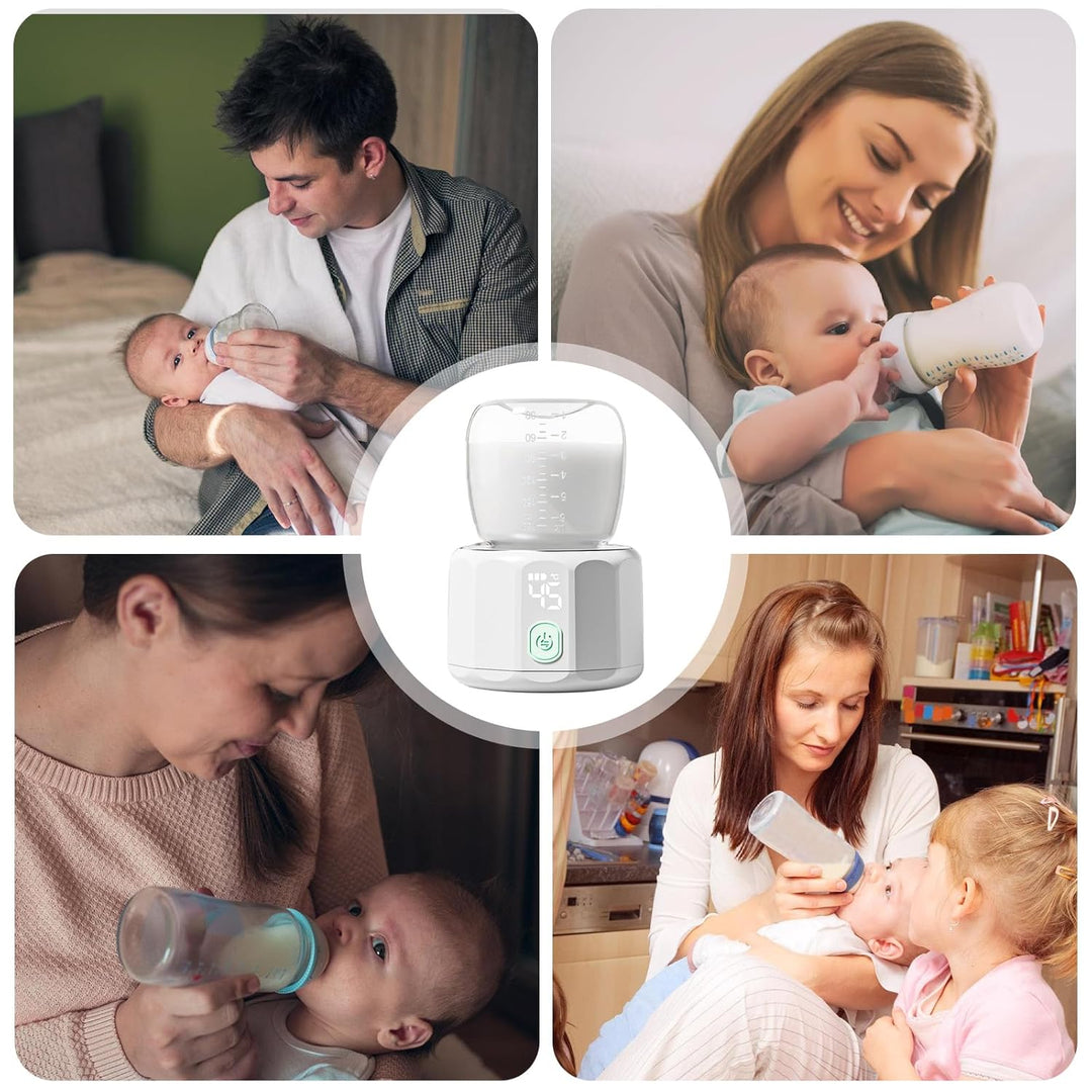 Flaschenwärmer Baby für unterwegs, Tragbarer Babyflaschenwärmer Digitaler Milchwärmer 4 Temperaturst