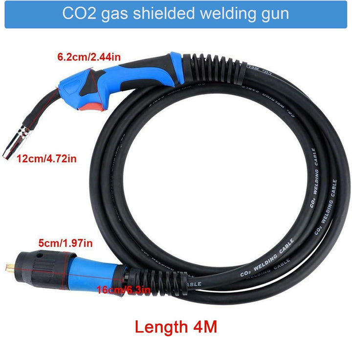 MIG MAG Schweissbrenner MB 15AK, Schlauchpaket Schutzgas 4M, Euro Zentralanschluss, Schweissgerät MI