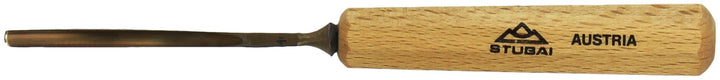 STUBAI Stemmeisen Stechbeitel Serie 52 - Form 16 | Gebogenes Hohleisen 4 mm, mit Holzgriff, für Figu
