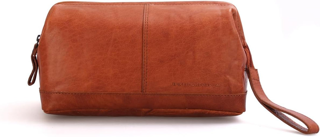 Spikes &amp; Sparrow Leder Kosmetiktasche Cody Brandy Einheitsgrösse, Brandy Einheitsgrösse