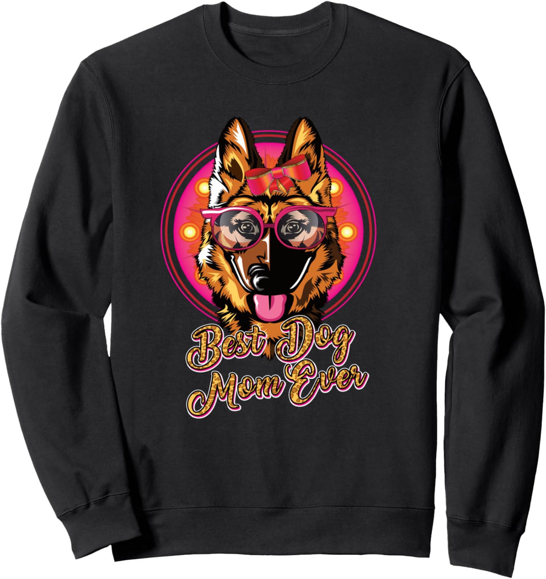 Best Dog Mom Ever Shirts German Shepherd Dog Mom Gift Women Sweatshirt