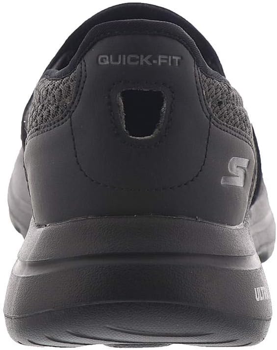 Skechers Herren Go Walk 5 Apprize Slip On Sneaker 43 EU Weit Black Textile Synthetic Black Trim, 43