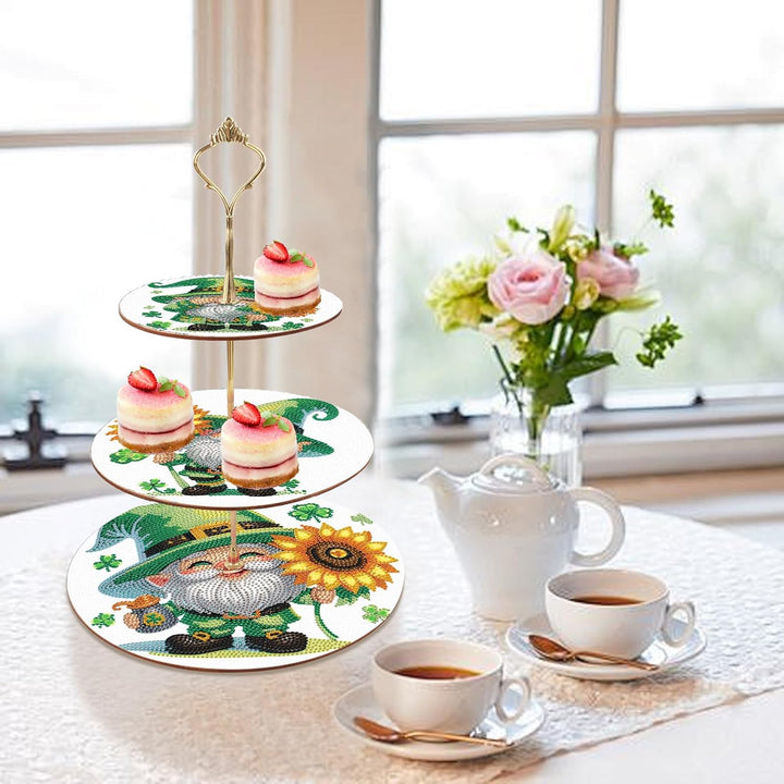 DCIDBEI Diamond Painting Dessert Ständer 3 Stöckig 25x32cm Diamant Painting Cupcake Ständer Gestufte