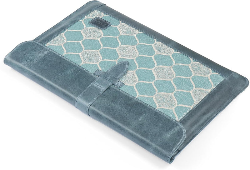 Londo Echtleder Tasche, Hülle für MacBook Pro – 15 & 16 Zoll Kompatibel mit M1 und 2020 Model (Blau)