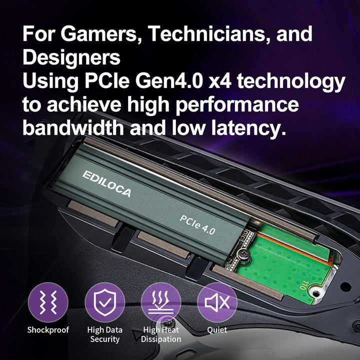 EN760 SSD 500GB NVMe SSD M.2 mit Kühlkörper,Gaming für PS5, Laptop und Desktop PC, SSD Festplatte PC