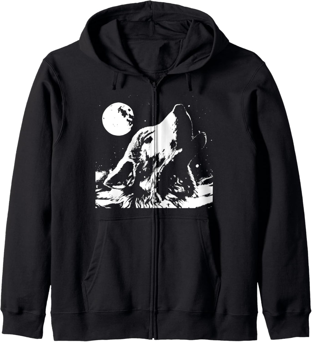 Wolf Design für Damen in allen Grössen Kapuzenjacke