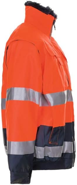 Planam Grösse XXL Herren Warn-/Wetterschutz Comfortjacke 2-farbig orange marine Modell 2046