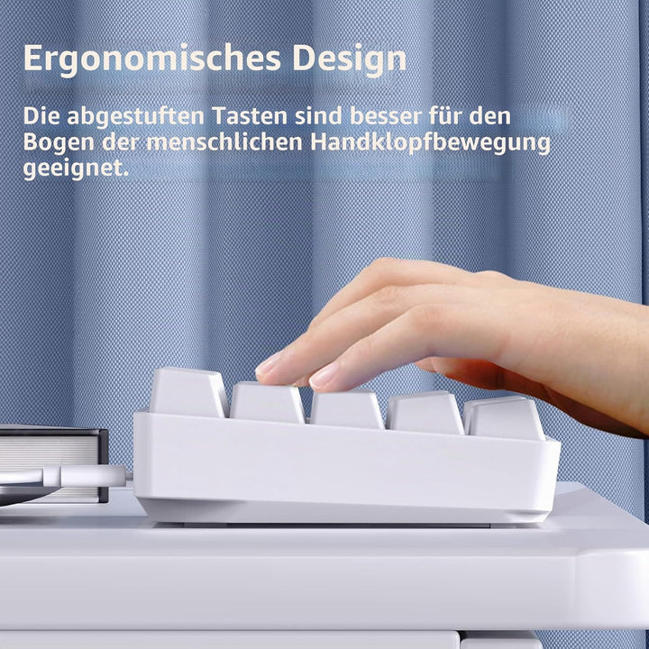 TMKB Mechanische Gaming Tastatur, T68se 60% Prozent Tastatur mit USB Kabel, Anti Ghosting QWERTY Lay
