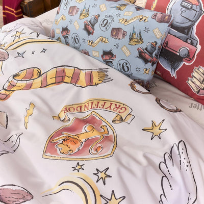 Belum Harry Potter Bettbezug, Modell Hedwig, Bettbezug mit Knöpfen, 100% Baumwolle, hochwertiger Bet
