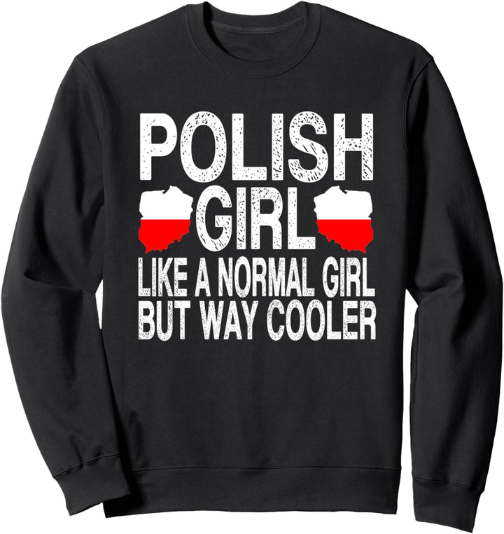 Polnisches Mädchen-Shirt – Polen-Flagge Sweatshirt