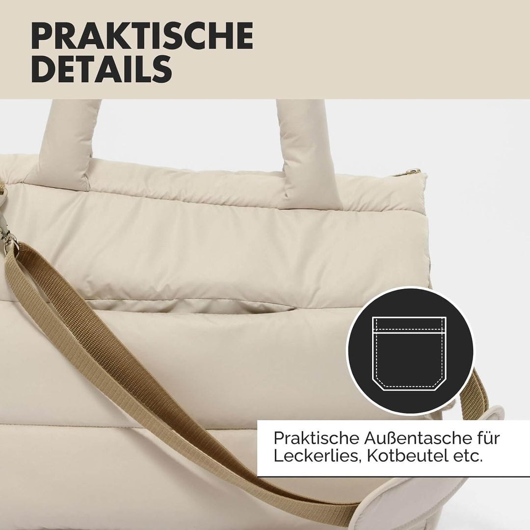 Hundetragetasche SARA | stilvolle Hundetragetasche für kleine Hunde | Wind- & wasserabweisend | Tedd