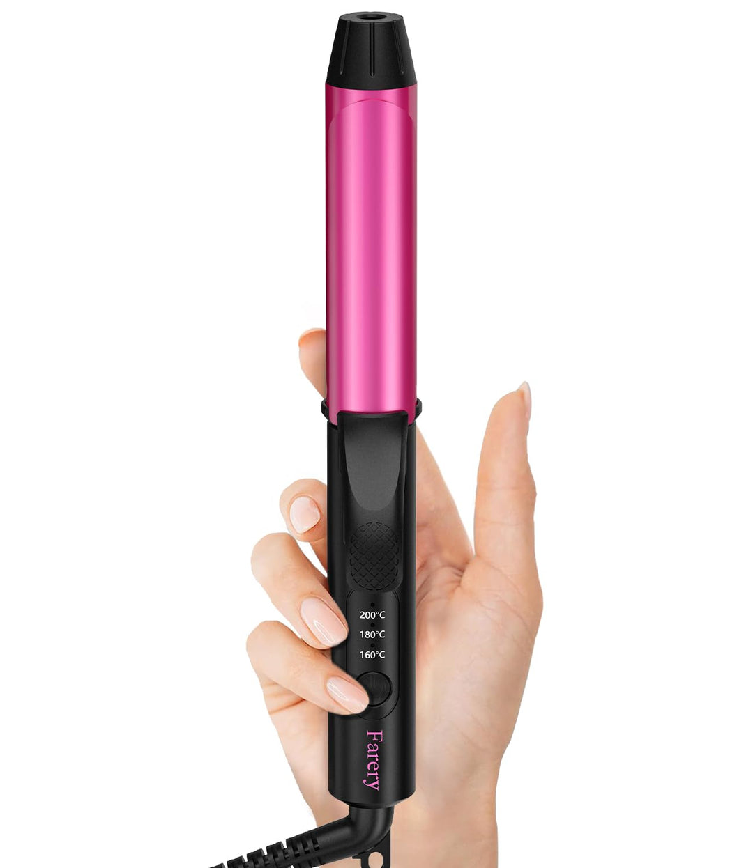 FARERY Mini Lockenstab, 25mm Lockenstab Für Kurze Haare mit 3 Einstellbaren Temperaturstufen, Kerami