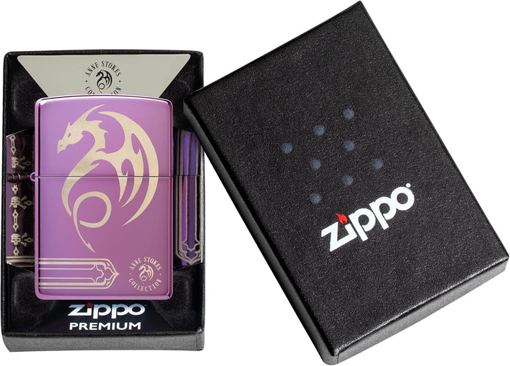 Zippo Dragon Feuerzeuge Farbig High Polish Purple - Dragon, Farbig High Polish Purple - Dragon