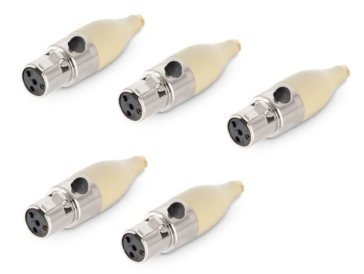Pronomic Funk-Adapter L6 5er Set - Für EA-Serie Mikrofone von Pronomic - Mini-XLR 4-polig - Kompatib