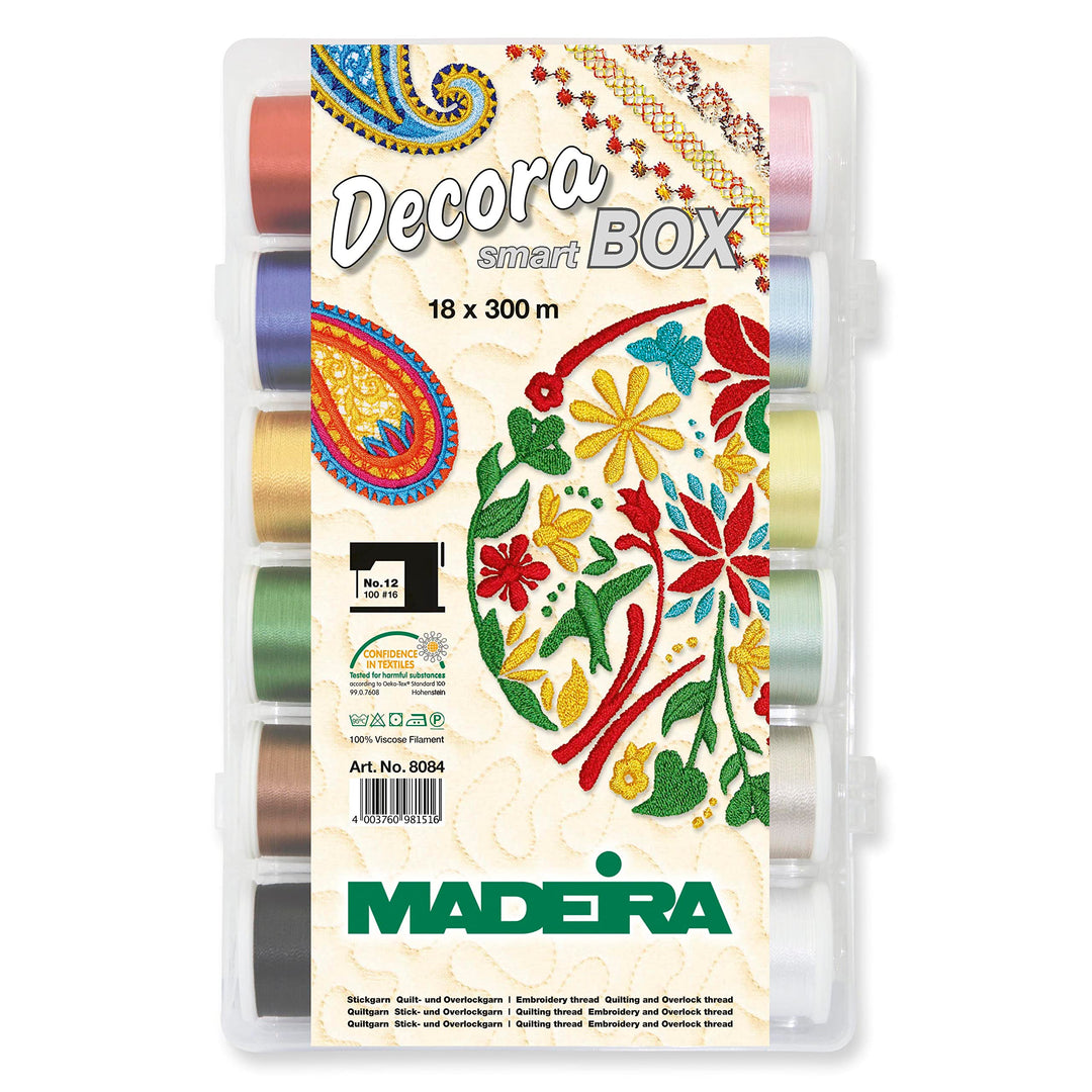 Madeira Smartbox Decora No.12, Mehrfarbig Garn, 18 x 300 m Spulen