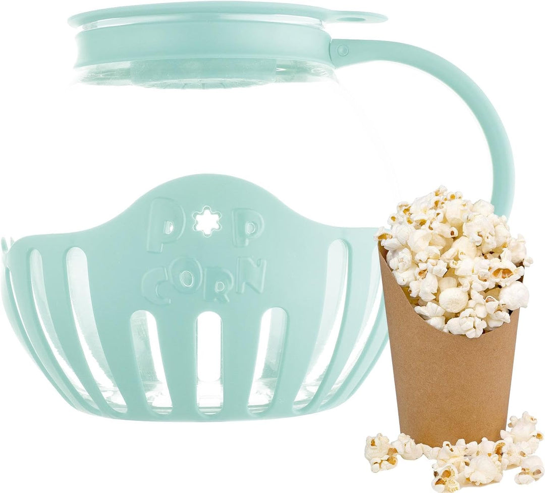 Mikrowellen-Popcorn-Maker | 2,25 Quart Popcorn Kanne Mikrowelle | Popcornmaschine mit Deckel und Gri