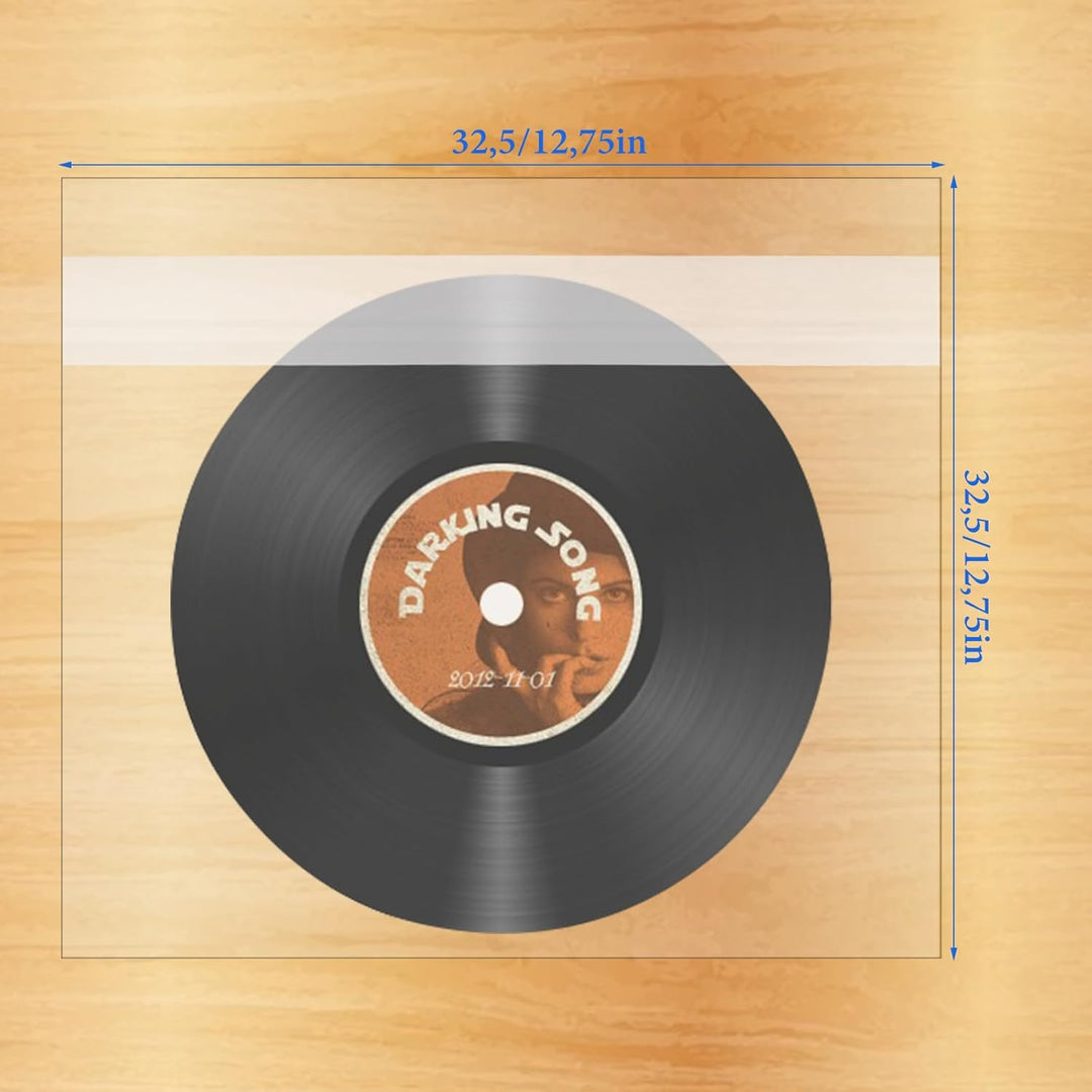 STARVAST Schallplatten Hüllen 12 Zoll Aussenhüllen, 100 Stück LP Schutzhüllen, Transparent Vinyl Hül