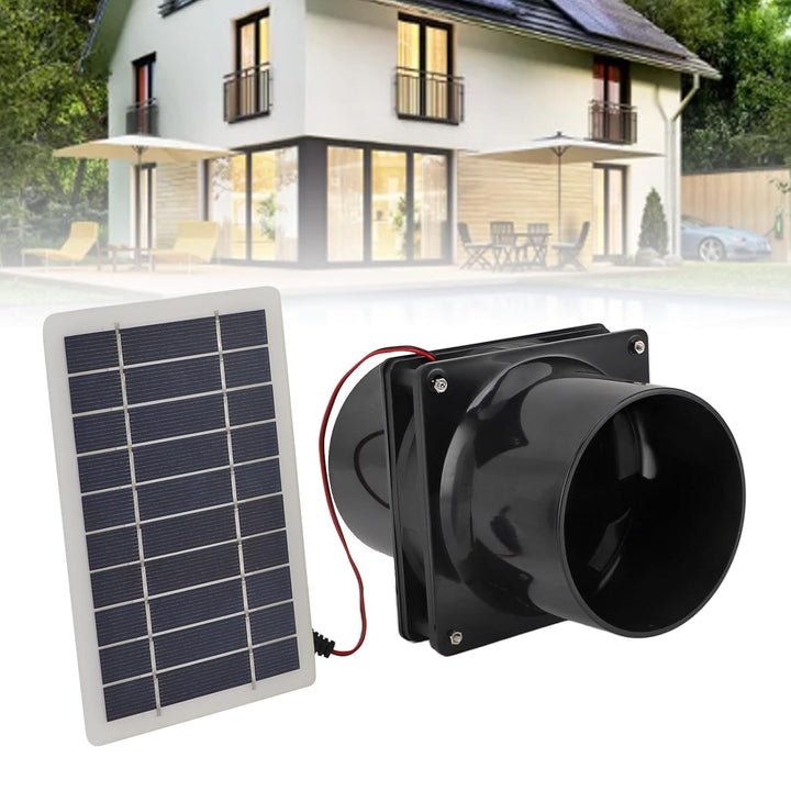 Solarbetriebener Abluftventilator, Rundes Rohrdesign, Solarpanel-Kühler, Schnelle und Einfache Insta