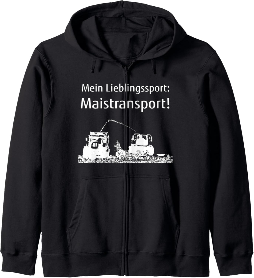 Mais häckseln Landwirt Bauer Landwirtschaft Maistransport Kapuzenjacke