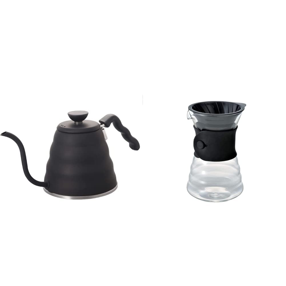 Hario VBK-120-MB V60 Bouno Kaffeetropfkessel Schwanenhals Stovetop Black (1.2L/ 1200 ml) schwarz &amp; V