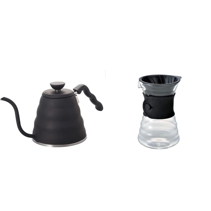Hario VBK-120-MB V60 Bouno Kaffeetropfkessel Schwanenhals Stovetop Black (1.2L/ 1200 ml) schwarz &amp; V