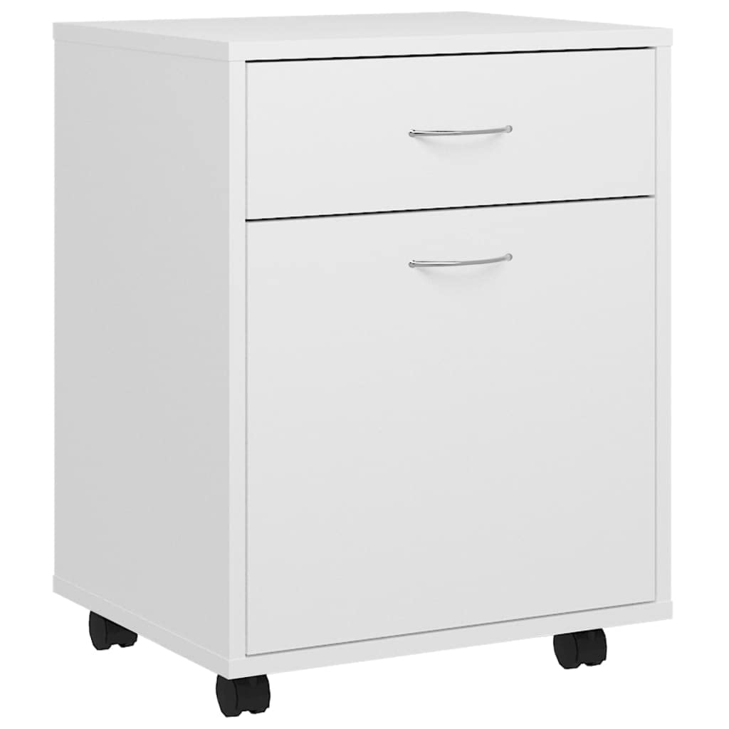 vidaXL Rollschrank mit 1 Tür 1 Schublade Rollcontainer Büroschrank Aktenschrank Bürocontainer Schran