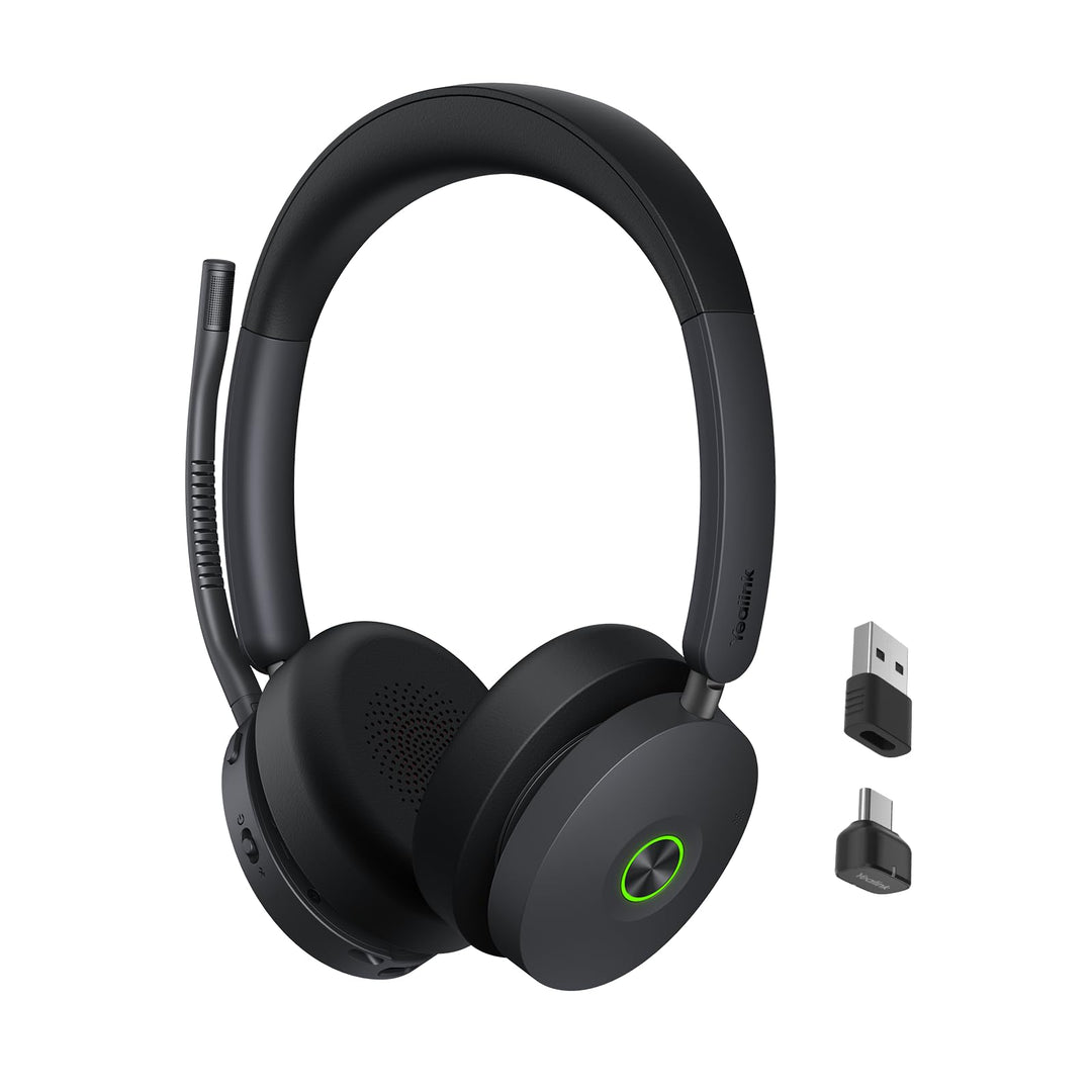 Yealink BH74 Bluetooth On Ear Headphones with Noise Cancelling ANC Headset with Microphone for Offic