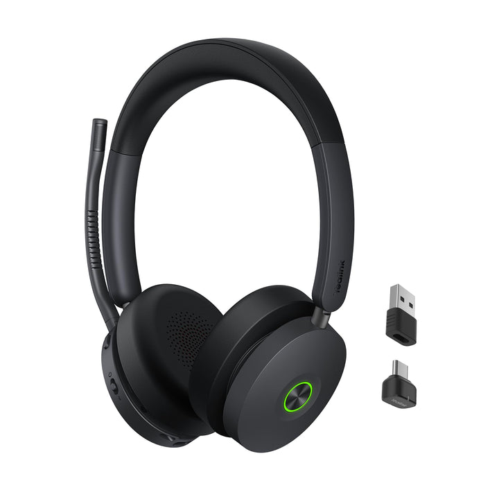 Yealink BH74 Bluetooth On Ear Headphones with Noise Cancelling ANC Headset with Microphone for Offic