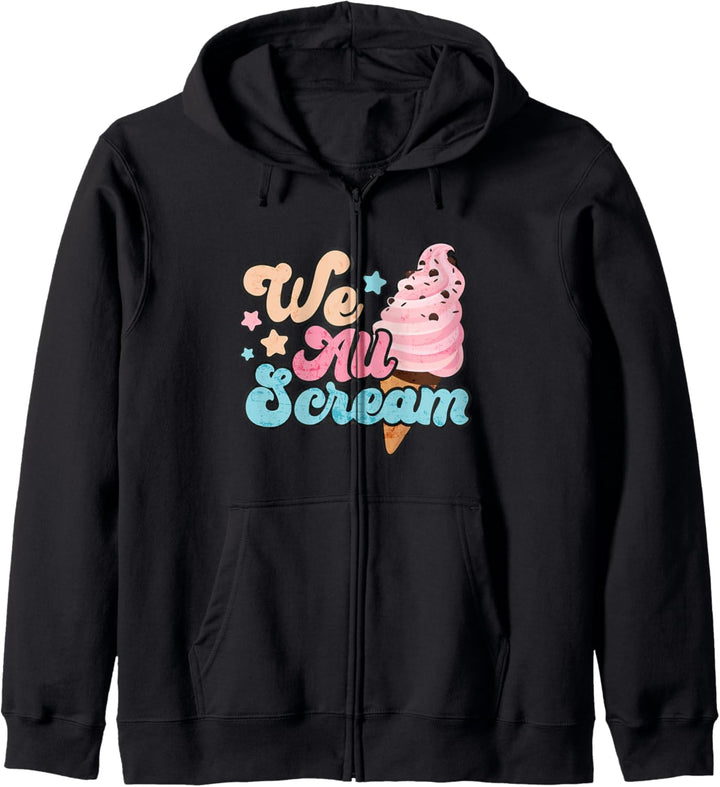 Funny You Scream Ice Cream casual chic women graphic Kapuzenjacke