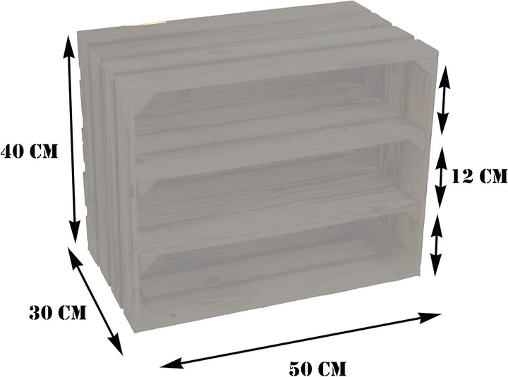 3 x Schuhschrank Schuhregal aus Holzkisten Schuhablage für 18 Paar Schuhe als Schuhständer Schuhaufb