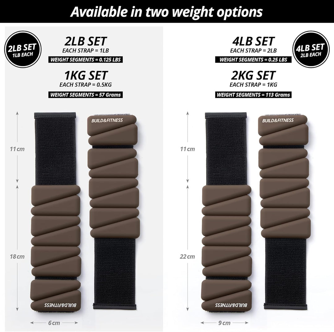 Handgelenk & Knöchel Gewichte Verstellbare Bänder für Frauen und Männer Workouts 2er Set je 0,5kg Pe