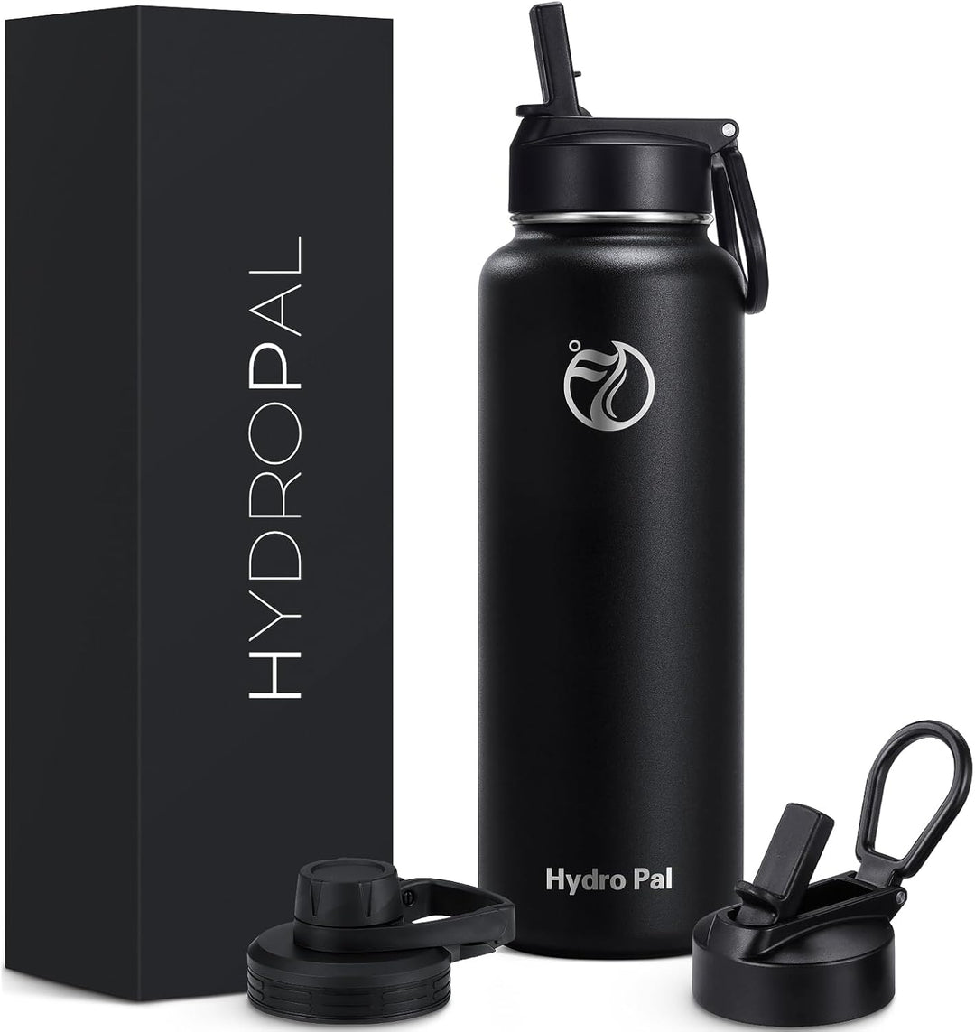 HydroPal Edelstahl Trinkflasche - 750ml, 1L, 1,2L, BPA-Frei, Kohlensäure geeignet, Isolierte Thermos