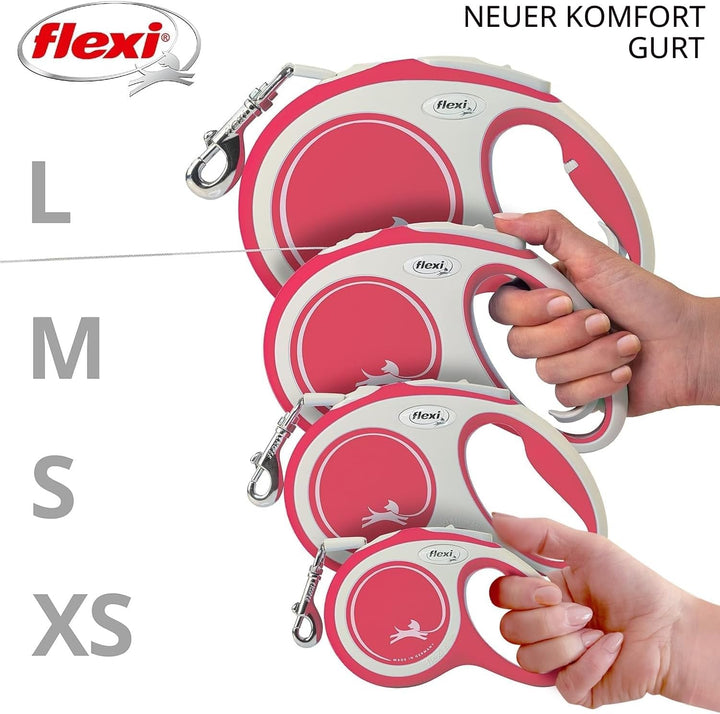 flexi Rollleine New Comfort - rot- L - 8 m, 4000498043806, rot, small Single, Single