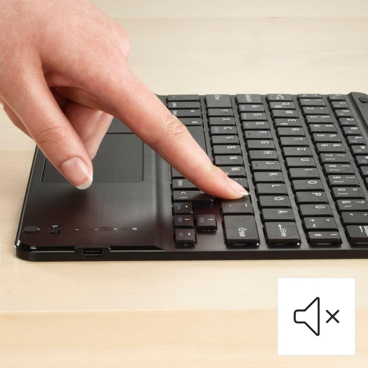 Hama Hülle mit Tastatur für Tablets 9,5 – 11“ (Bluetooth Tastatur mit Touchpad, Standfunktion, magne