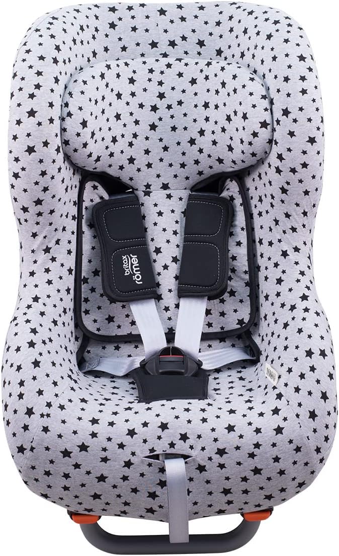 JYOKO KIDS Bezug kompatibel mit Romer Britax Max Way Plus (Black Star), Black Star