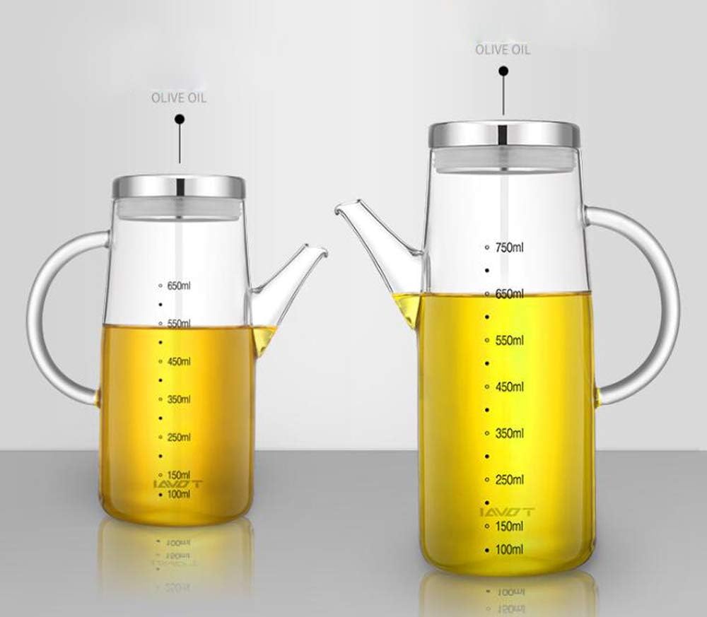 XiaoShenLu Olivenöl Spender Flasche, Speiseöl Essig für Küche, Grill, Pasta, Salate und Backen, 650m